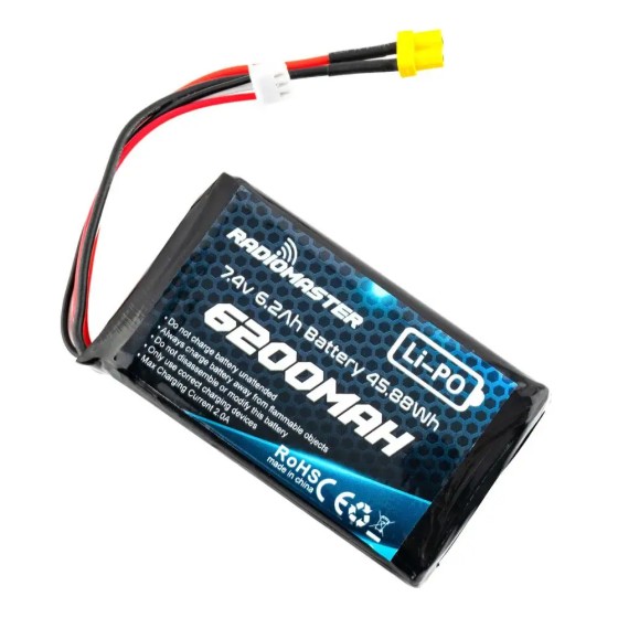 Radiomaster 2S 7,4 V 6200 mAh LiPo-Sender-Batterie JST-XH XT30 Boxe/TX16S Universalmodul Fernsteuerung FPV Renndrohne